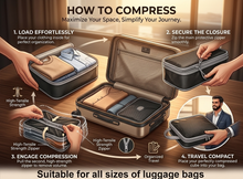 Compression Packing Cubes — 6-Piece Travel Organizer Set