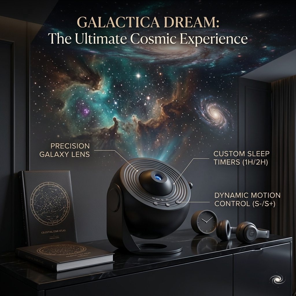 Galaxy Star Projector — 12-Mode Rotating Night Light