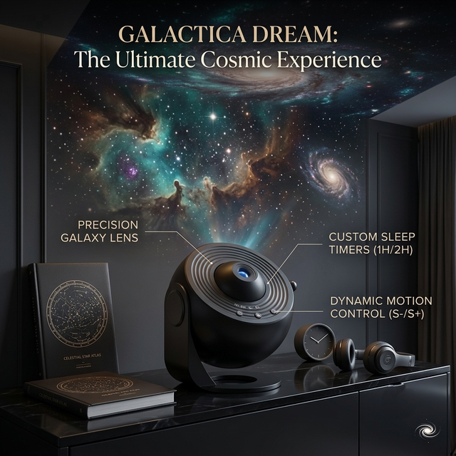 Galaxy Star Projector — 12-Mode Rotating Night Light