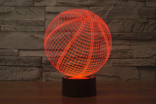 3D Basketball Illusion Lamp — 16-Color Night Light with Remote